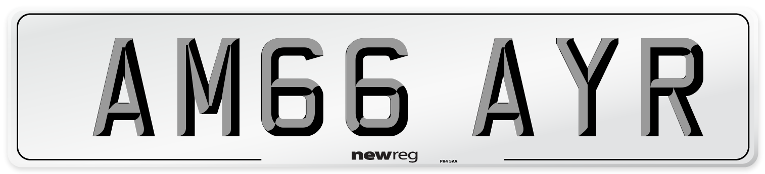 AM66 AYR Number Plate from New Reg